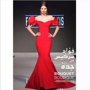 Fouad Sarkis Red Gown